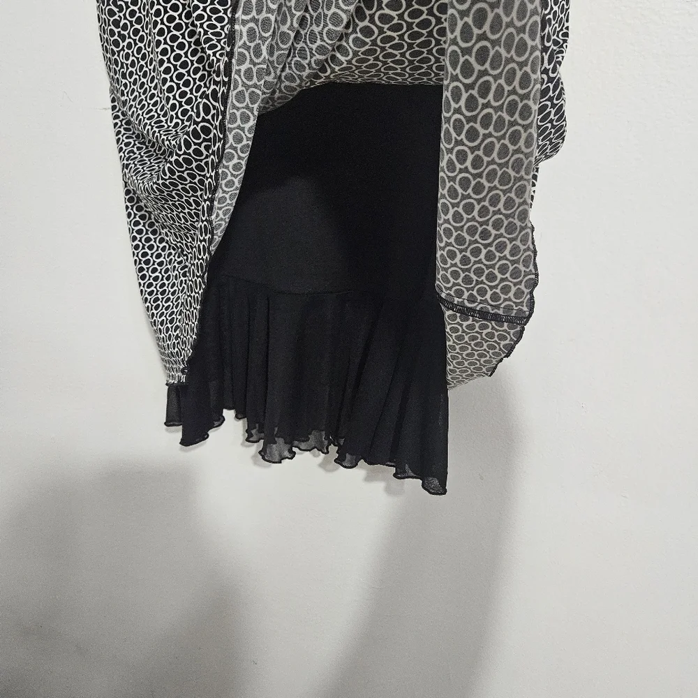 Y2K Vintage Double Layer Geometric Skirt. Size L - Picture 4 of 7